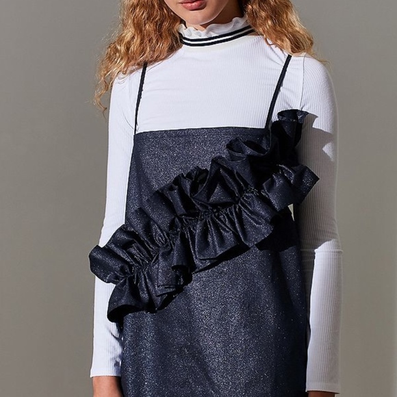 NWT! Urban Outfitters Ruffle Mini Dress! - Picture 2 of 8